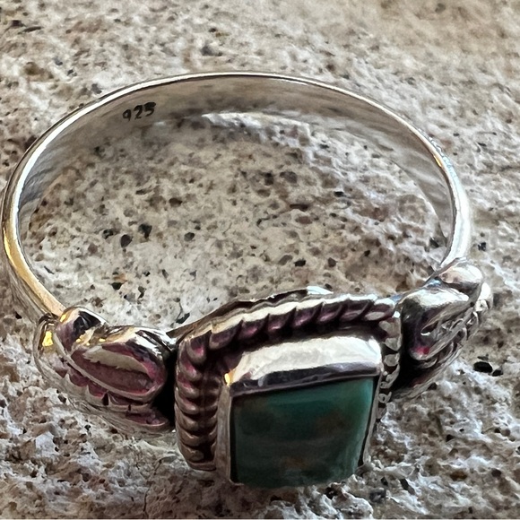 ❤️ Sonoran Gold Turquoise 6.5 Size Ring 925 Southwestern Navajo Style 2 Gm - Picture 7 of 14